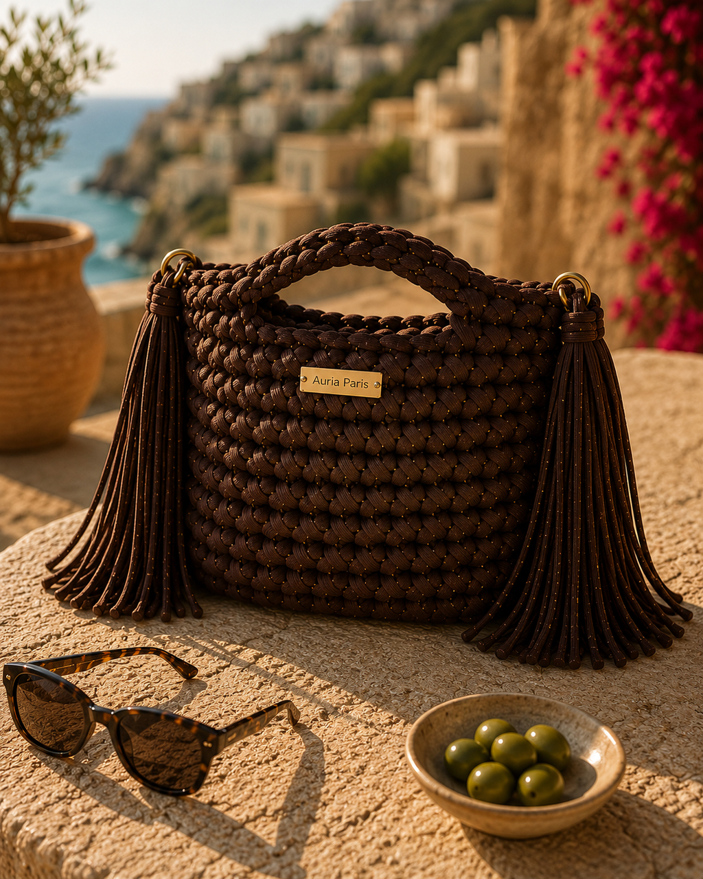 SAC LILA AVEC FRANGES